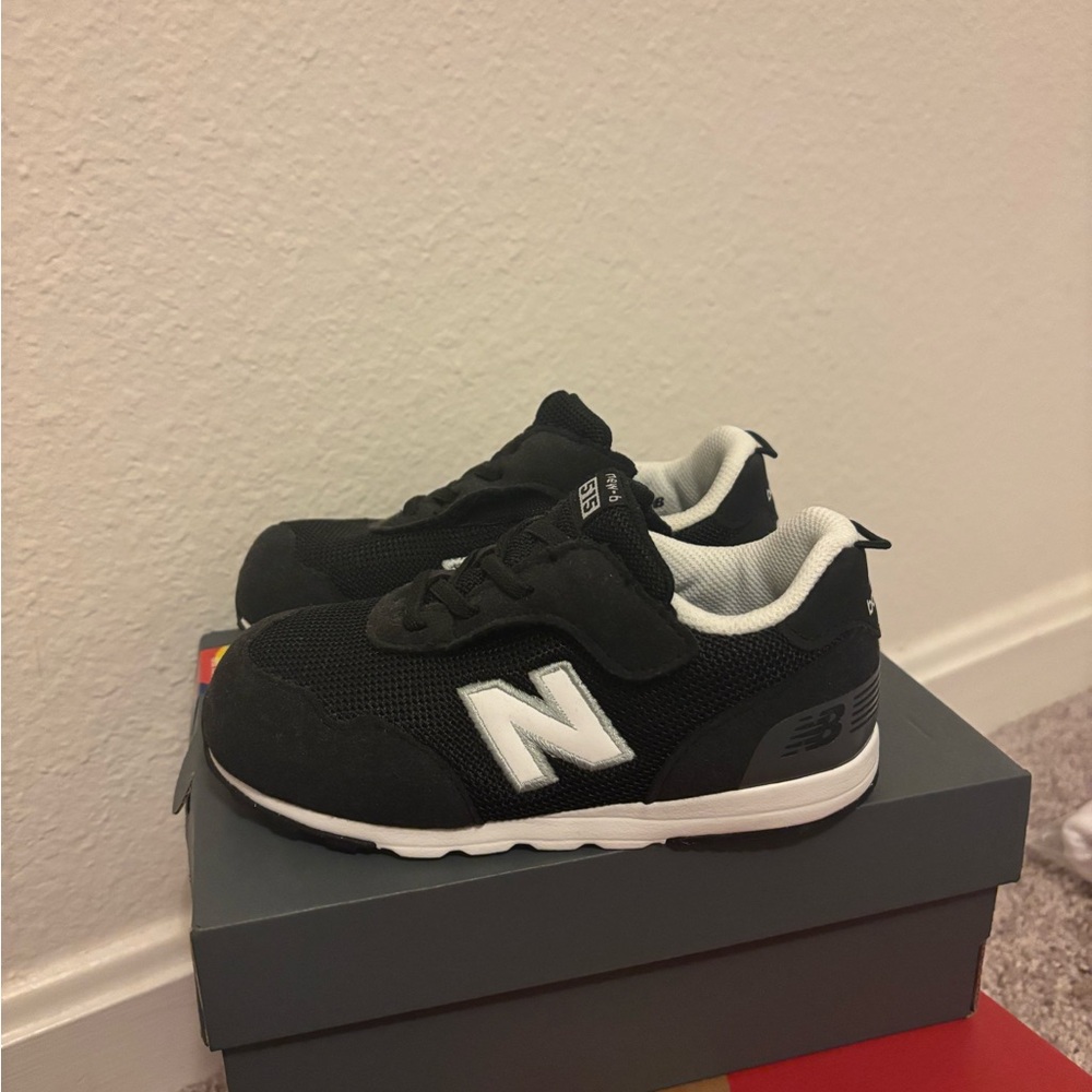 New Balance Kids' Black and White Sneakers